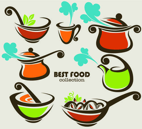 Can Food Logo - Abstract food logos creative design vector 01 free | Free download