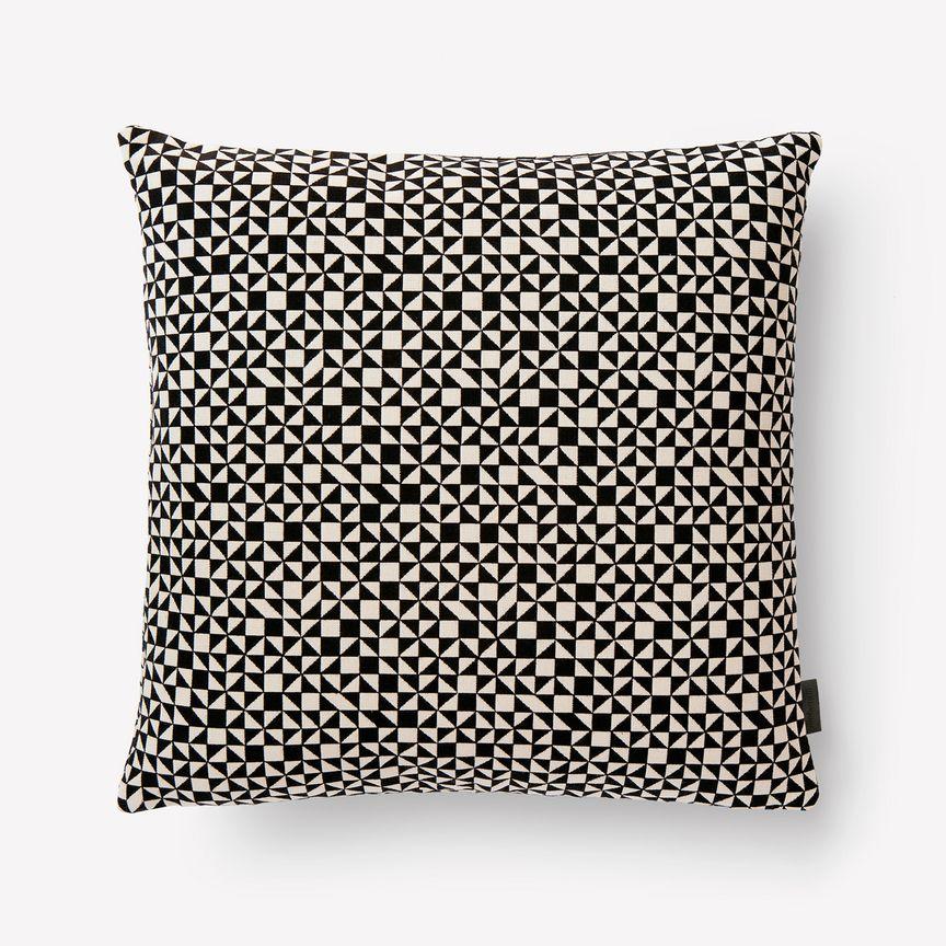 Split Black Rectangle Logo - Maharam | Product | Pillows | Checker Split Pillow 001 Black/White