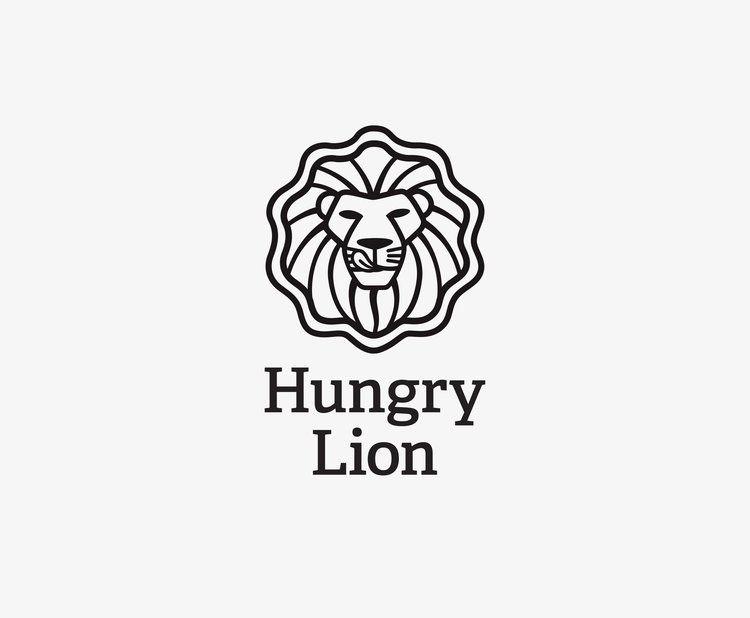 As a Lion Logo - Hungry Lion Logo