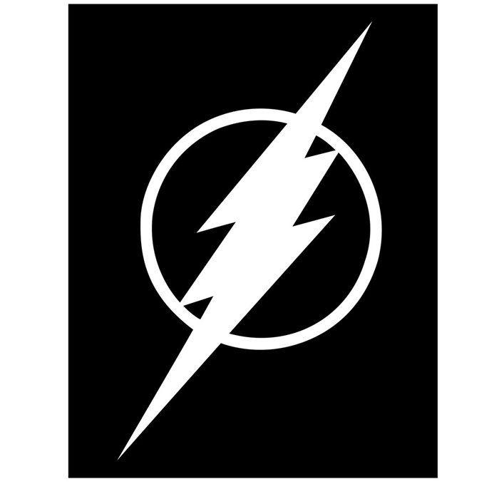 White Flash Logo - Flash Symbol White Sticker