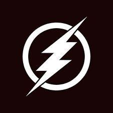 White Flash Logo - flash logo sticker