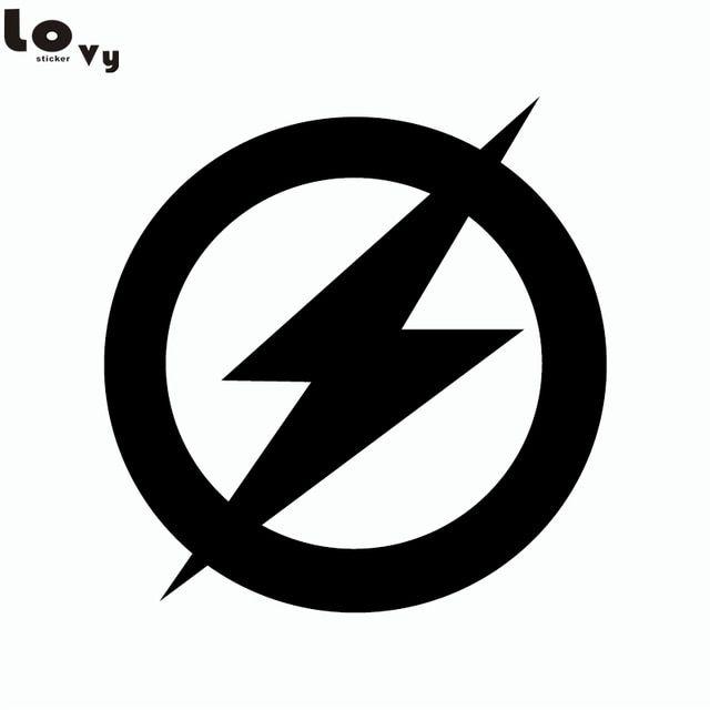 White Flash Logo - Superhero The Flash Logo Vinyl Wall Sticker / Decal-in Wall Stickers ...
