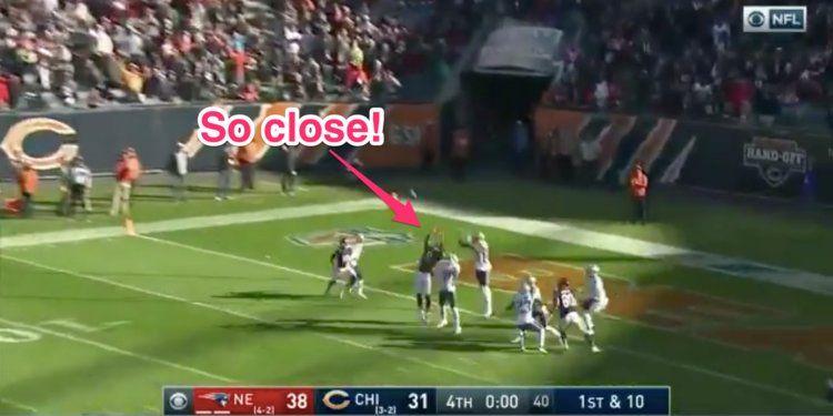 Patriots End Zone Logo - Bears complete last-second Hail Mary but Patriots stop receiver ...