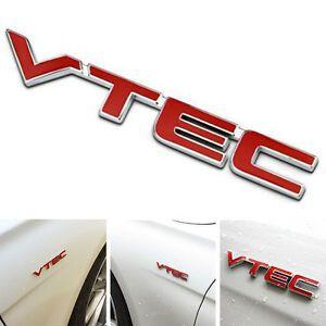 Red Suit Logo - Metal VTEC Logo Car Body Emblem Badge Sticker Decal Suit For Honda ...