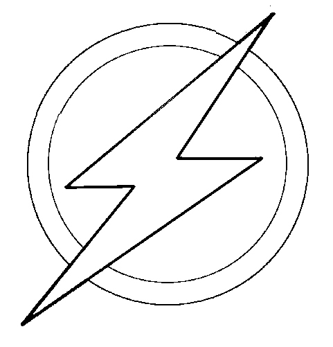 White Flash Logo - Coloring The flash logo of Barry Allen picture