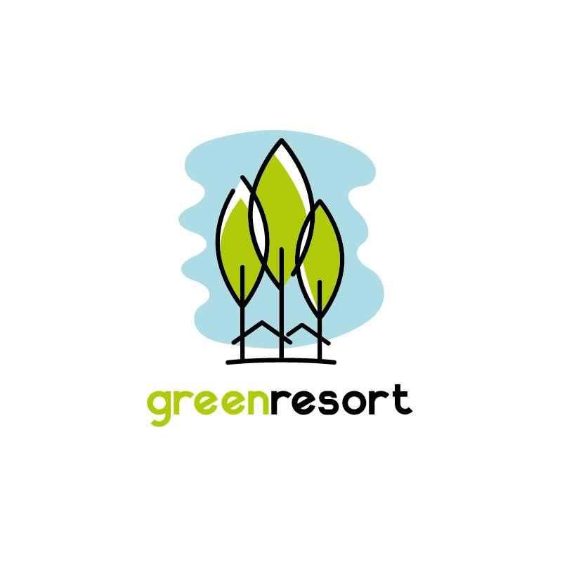 Resort Logo - Green Resort Logo Design | 15LOGO