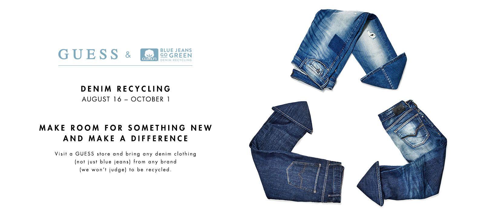 Blue Jean Recycle Logo - Denim Recycling | GUESS