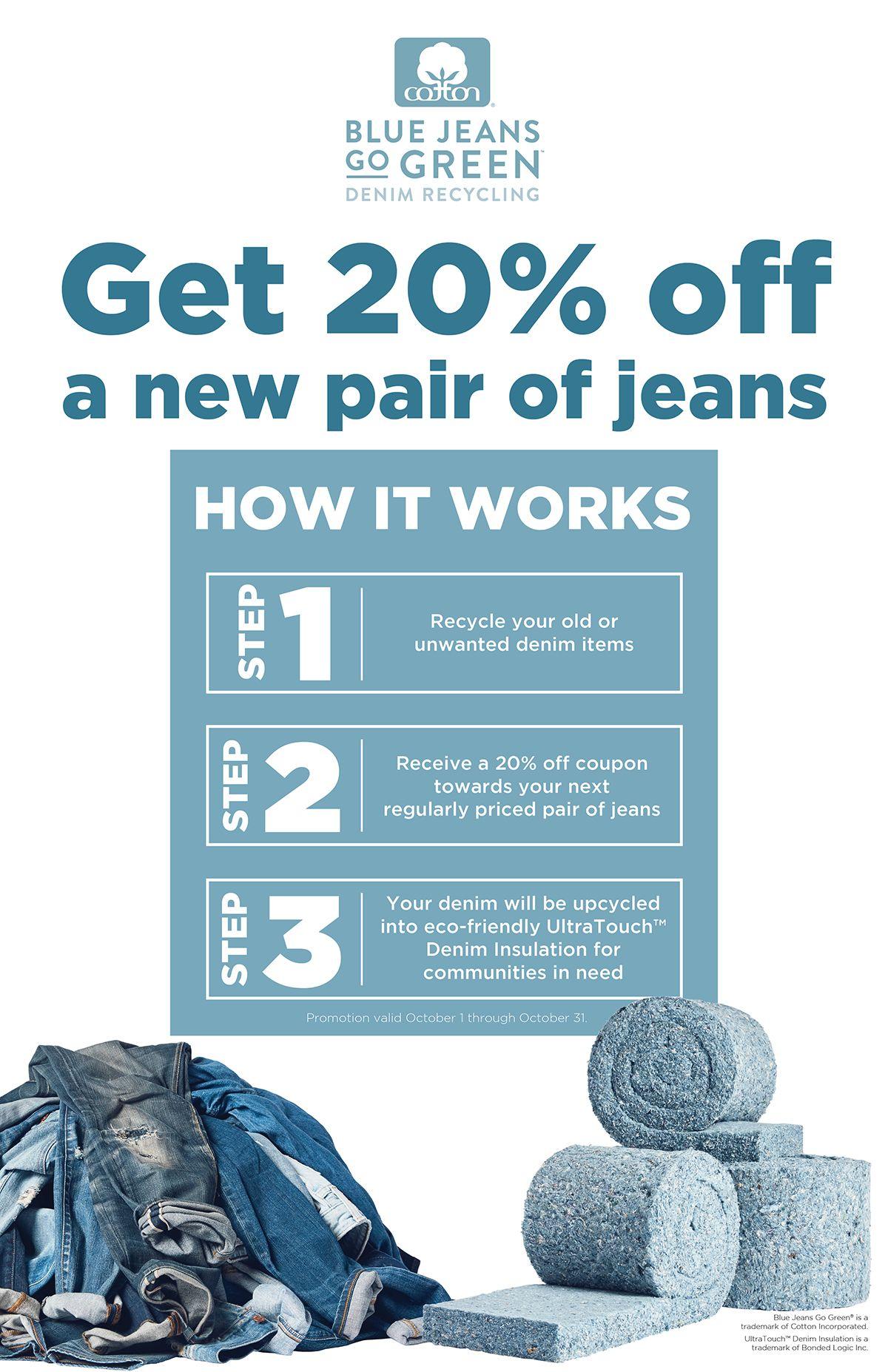 Blue Jean Recycle Logo - Blue Jeans Go Green