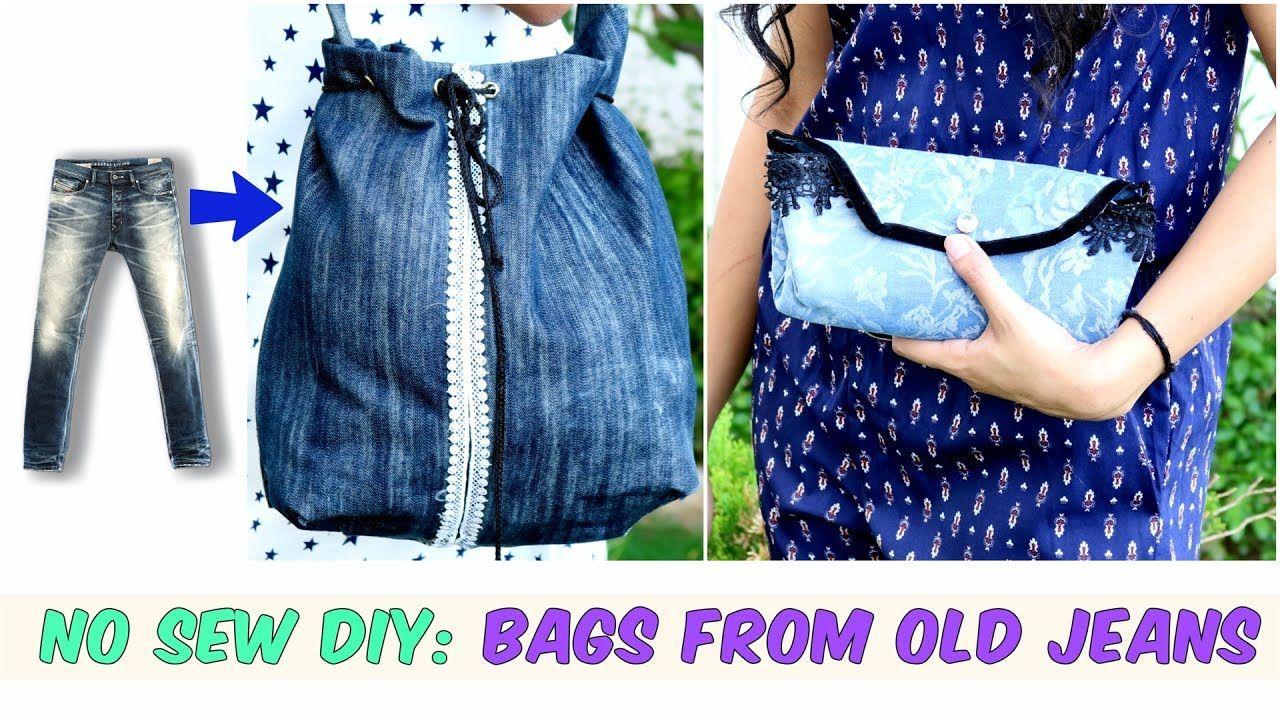 Blue Jean Recycle Logo - No Sew DIY: 2 Types Of Bags From Old Jeans || Recycle Old Jeans ...