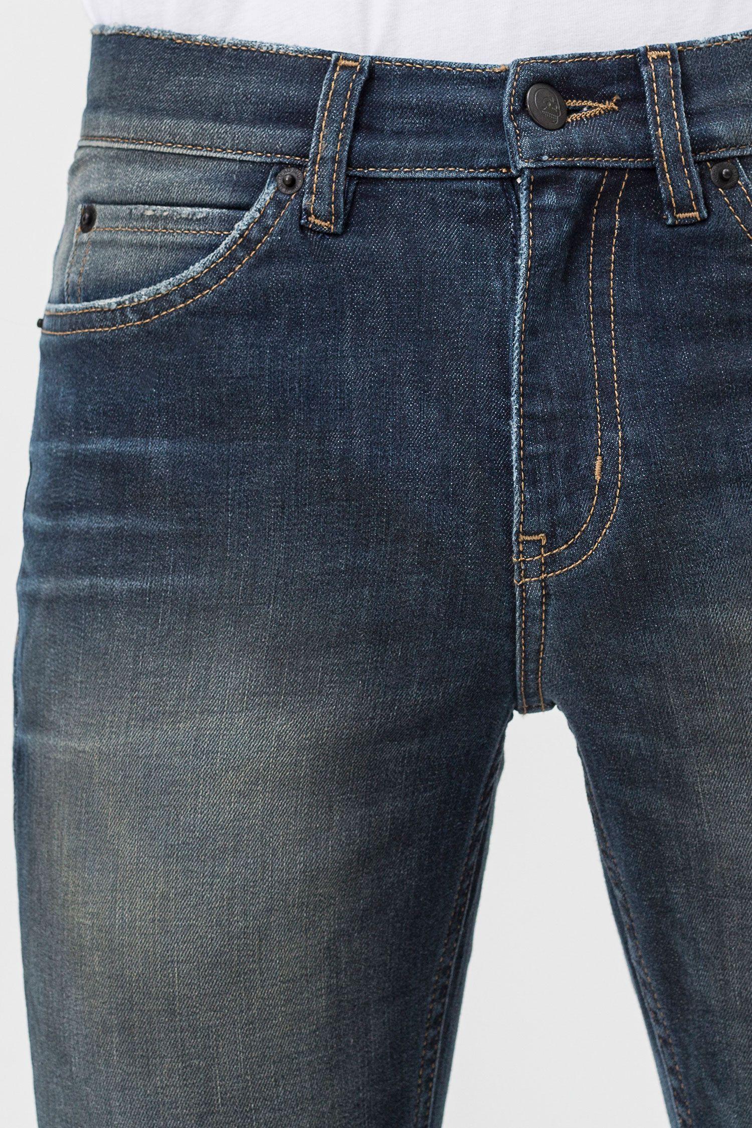 Blue Jean Recycle Logo - Tight Recycled Crude Blue Jeans - Men - CheapMonday.com