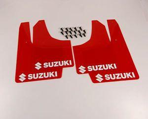 Sport Red Logo - Rallyflapz 4mm PVC Mudflaps Suzuki Swift Sport Red + Suzuki Logo ...