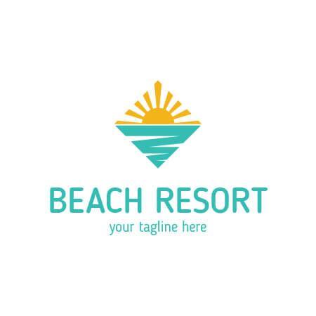 Resort Logo - Buy Beach Resort Logo Templates Design