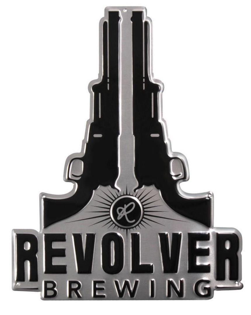 Revolver Beer Logo - Rare REVOLVER BREWING TEXAS BEER SIGN TIN TACKER gun pistol brewery ...