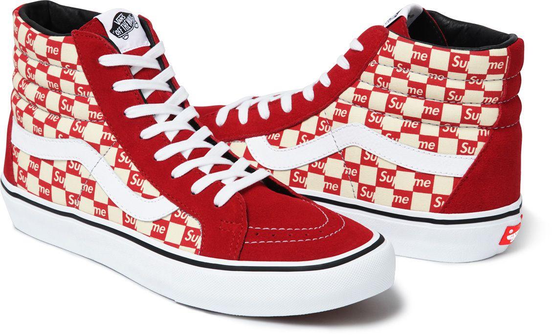 Checkerd Vans Red Logo - Buy vans red checkered shoes
