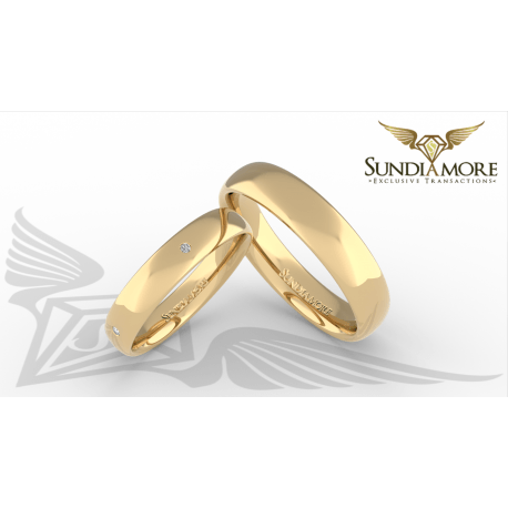 5 Diamonds Logo - Modern wedding rings TOUCH OF SENSITIVITY with 5 diamond.