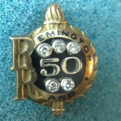 5 Diamonds Logo - Remington Rand LOGO 5 Diamonds 10k Gold 50 Year Service Anniversary