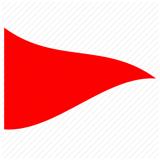 Red Triangle Flag Logo - Children flag, danger, red triangle, simple flag, triangular