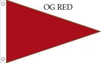 Red Triangle Flag Logo - SOLID COLOR PENNANT (TRIANGLE) NYLON FLAG 12X18