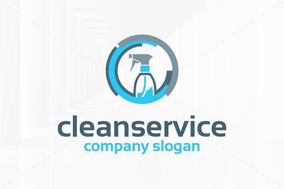 Clean Logo - Clean Service Logo Template Logo Templates Creative Market