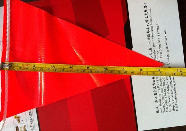 Red Triangle Flag Logo - WB03A red triangle flags white pp rope caution warning tape orange