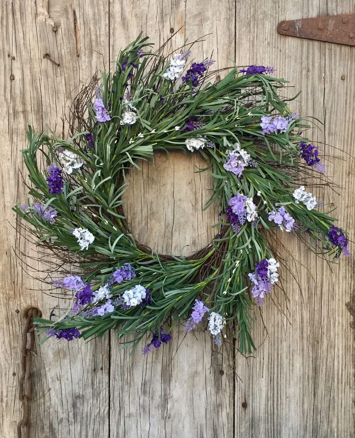 Rustic Wreath Free Flower Logo - Grapevine Wreath with Lavender Flowers, Pip Berry Wreath, Twig ...