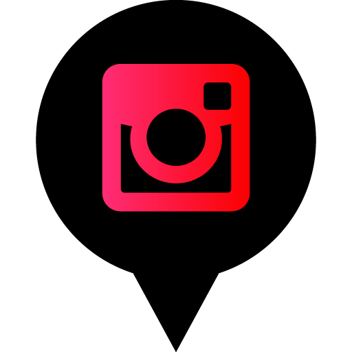 Red Instagram Logo - Instagram Free Black Red Social Media Pin Icon Designed By Alfredo ...