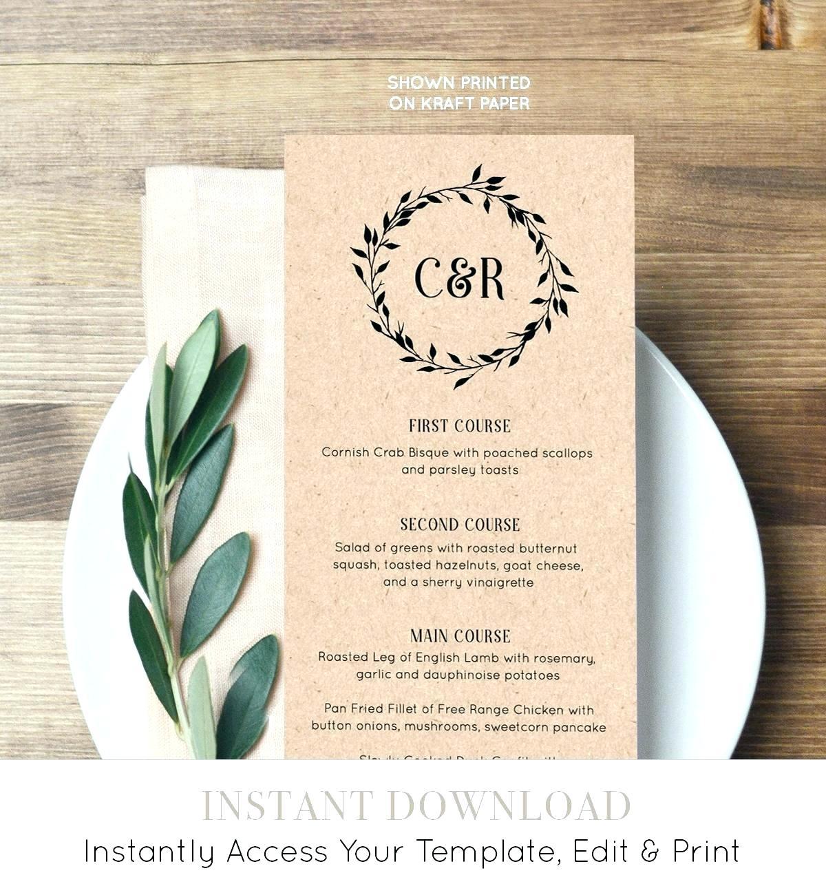 Rustic Wreath Free Flower Logo - template: Printable Monogram Letter Template Scallop Wedding Menu ...