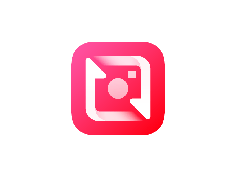 Red Instagram Logo - Repost for Instagram Icon by Kazuya Horikirikawa | Dribbble | Dribbble