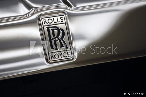 Phantom Car Logo - The Rolls-Royce logo is pictured on a Rolls-Royce 