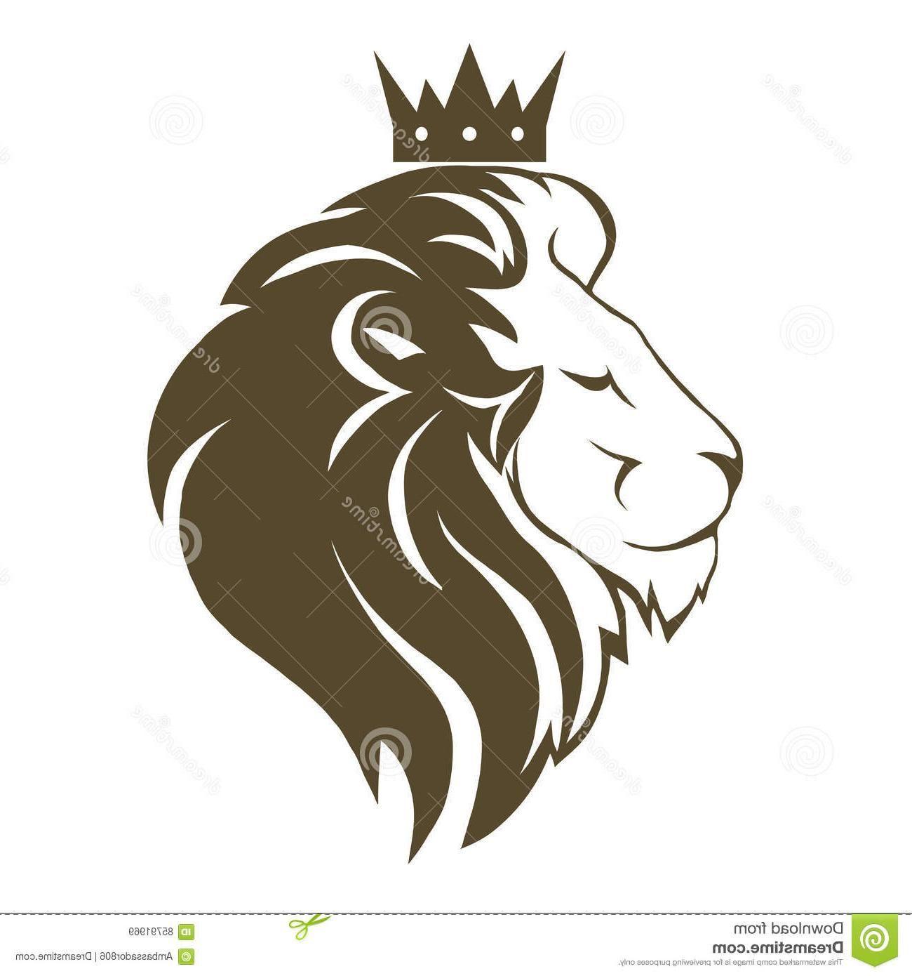 Lion Crown Logo - Best HD Lion Head Crown Logo Royal Cat Profile Golden Luxury Emblem