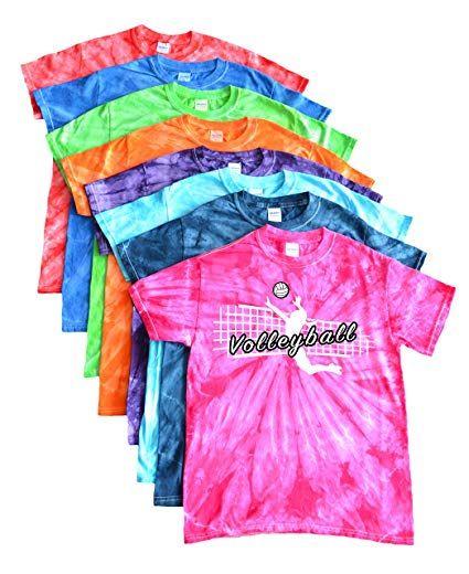 Cool Spike Logo - Volleyball Tie Dye T Shirt Jump Spike Logo: Sports