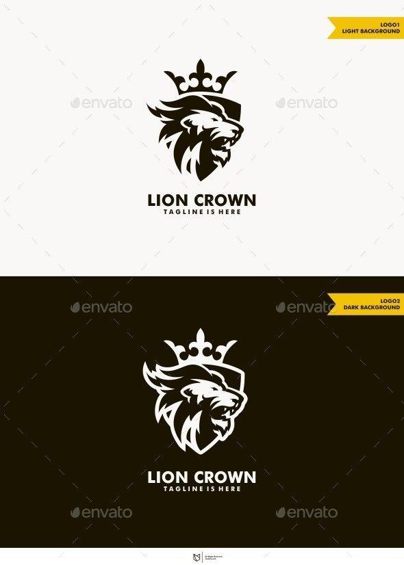 Lion Crown Logo - Pin by best Graphic Design on Logo Templates | Crown logo, Logos ...