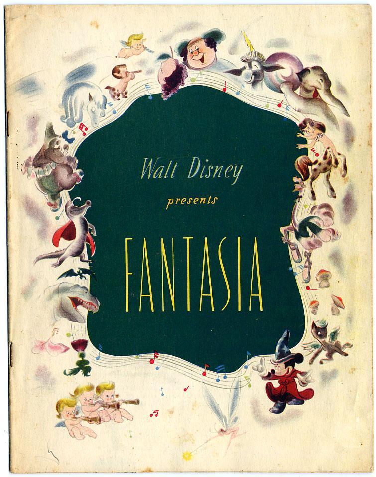 1941 Walt Disney Presents Logo - auction.howardlowery.com: WALT DISNEY PRESENTS FANTASIA Program Book ...
