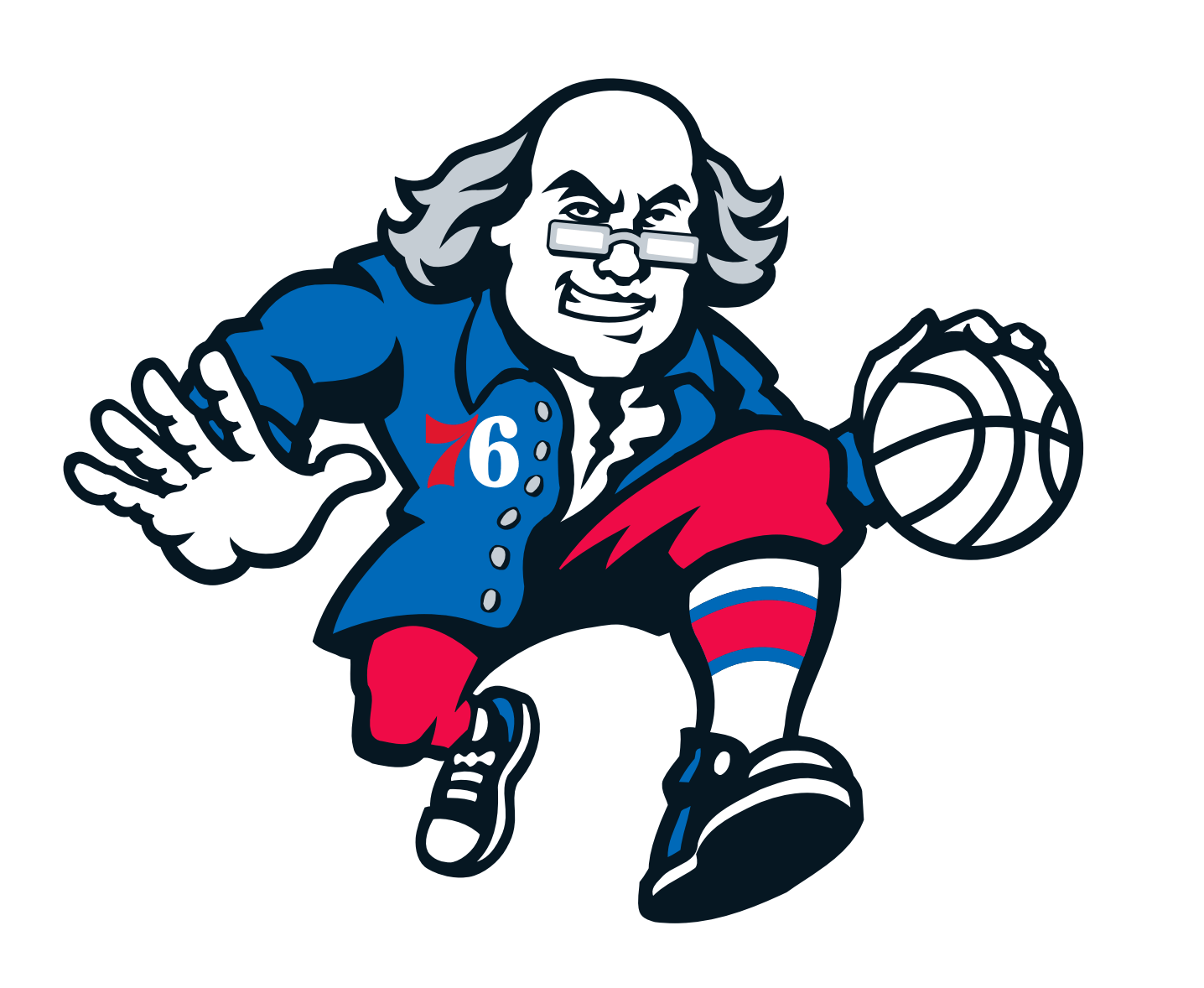 Sixers Logo - Actual Ben Franklins Rate the 76ers 'Dribbling Ben' Logo – Rolling Stone