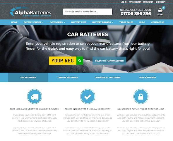 Alpha Battery Logo - Rochdale News. Advertorials. Alpha Batteries offers 10% off all