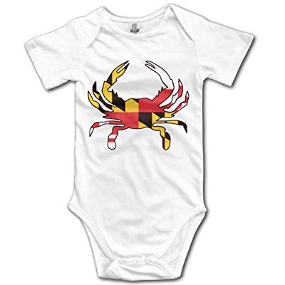Colorful Clothing Logo - Unisex Baby Clothes Maryland Crab Colorful Logo Cotton Bodysuits ...