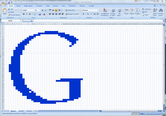 Online Microsoft Excel Logo - How to Create Art with Microsoft Excel