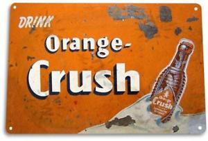 Orange Crush Logo - Orange Crush” Soda Logo Metal Decor Wall Art Store Bar Sign