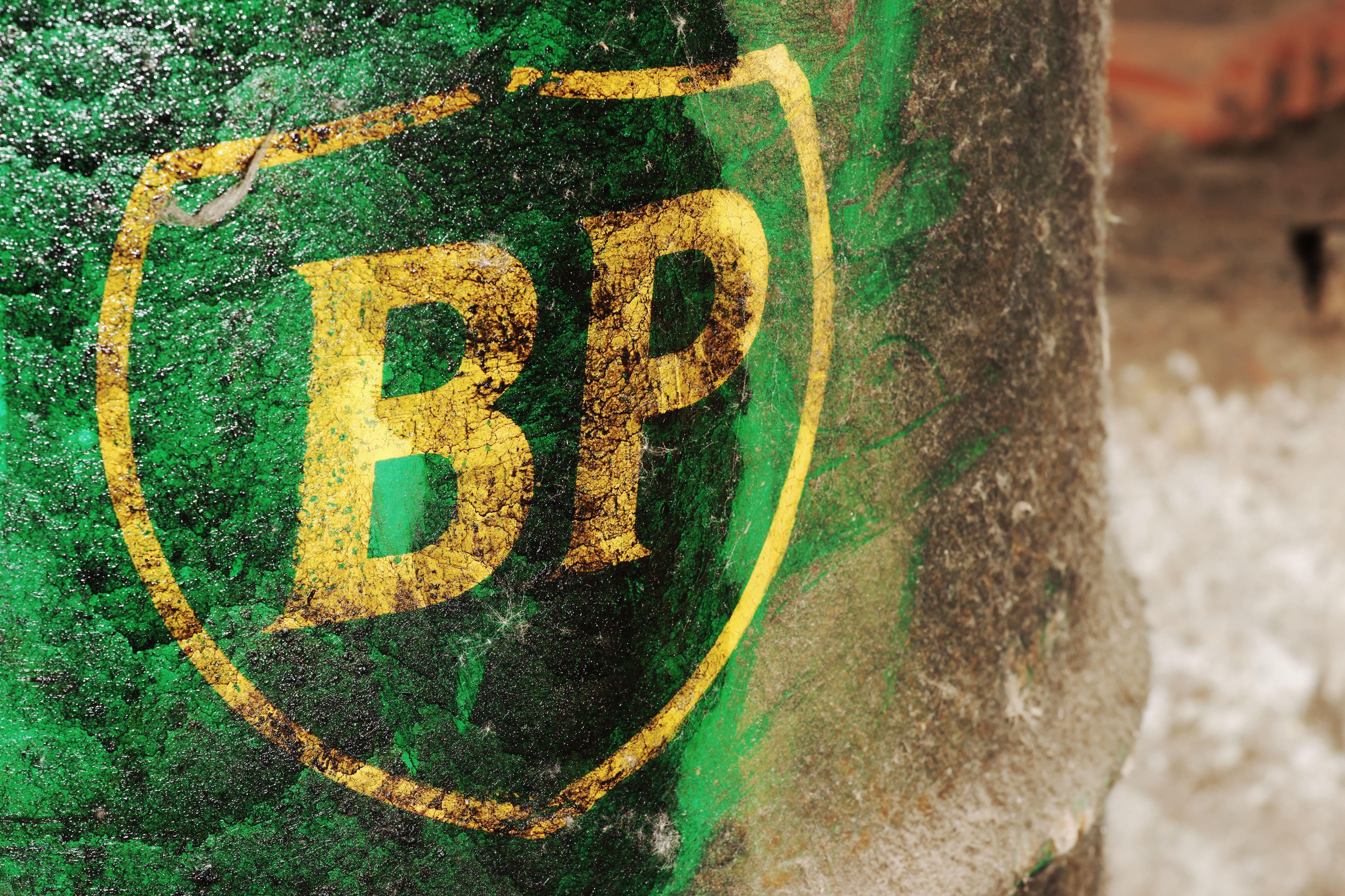 British Petroleum Logo - Old British Petroleum logo on a barrel