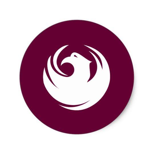 City of Phoenix Bird Logo - City of Phoenix Official Logo Classic Round Sticker | Zazzle.com