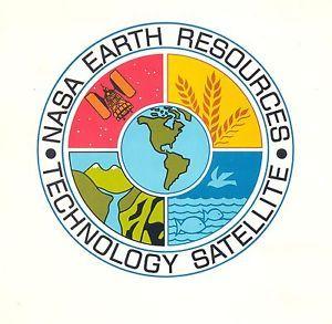 Oorriginal NASA Logo - Z* NASA EARTH RESOURCES TECHNOLOGY SATELLITE Original photo crew ...