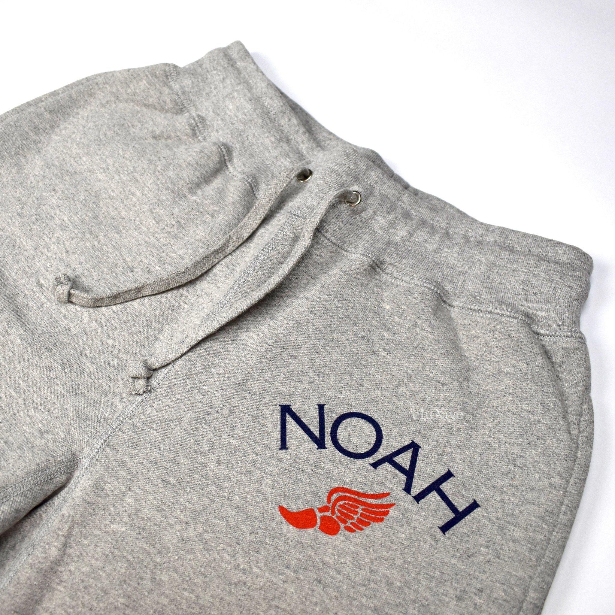 Winged Foot Logo - Noah - Men's Heather Gray Winged Foot Logo 100% Cotton Sweatpants ...