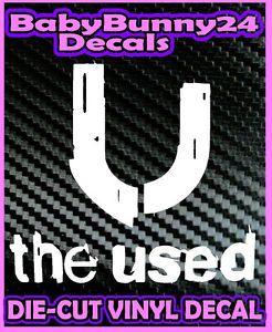 Truck U Logo - Details about THE USED U Band Logo Vinyl DECAL Sticker Laptop Truck and Car  Rock Metal