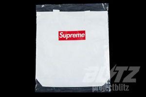 Red Box with White Logo - SUPREME TYVEK TOTE BAG WHITE SS17 2017 ACCESSORY RED