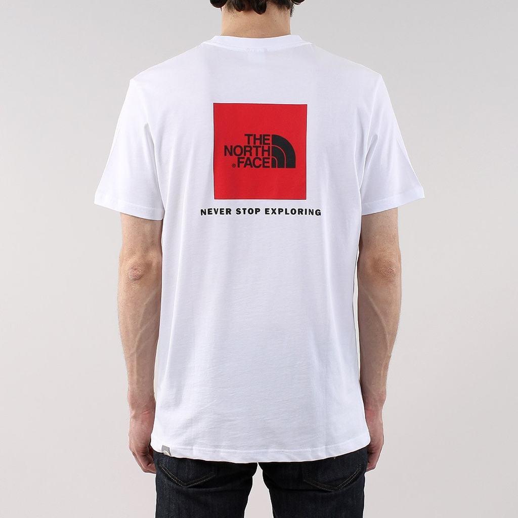 Red Box with White Logo - The North Face Red Box T Shirt White
