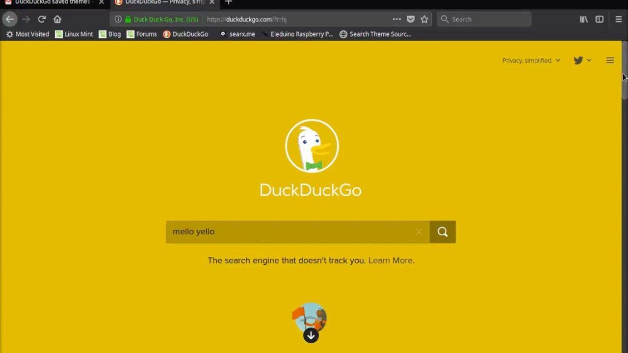 DuckDuckGo Yellow Logo - Preconfigured DuckDuckGo Theme / Homepage 