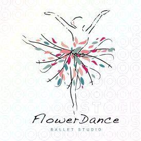 Dance Flower Logo - Flower dance logo