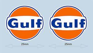 Gulf Logo - Gulf logo laminated stickers 25 mm 1 wide