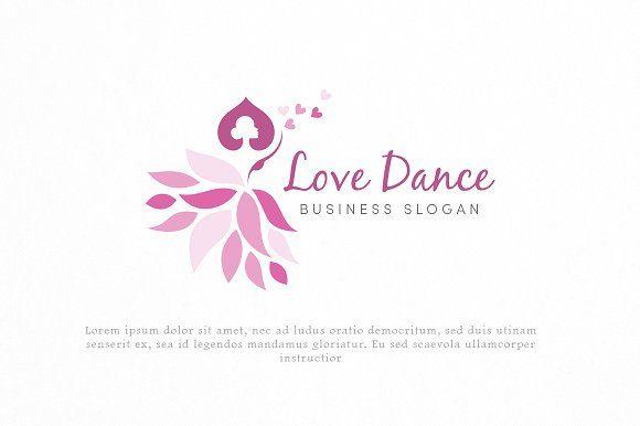 Dance Flower Logo - Love Dance Logo Template ~ Logo Templates ~ Creative Market