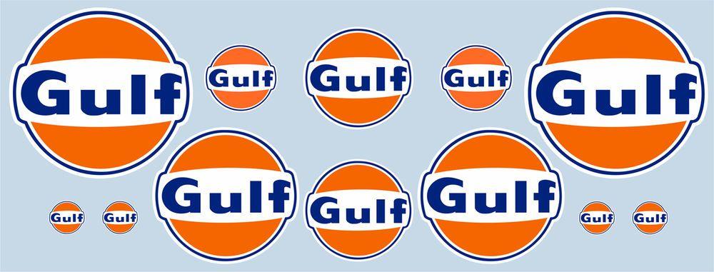 Gulf Logo - Gulf logo 12 piece sticker set - Official licensed Gulf decals | eBay